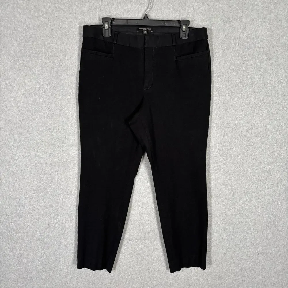 Banana Republic Sloan Pants 14 Chino Cigarette‎ Pixie Capsule Career Office Crop